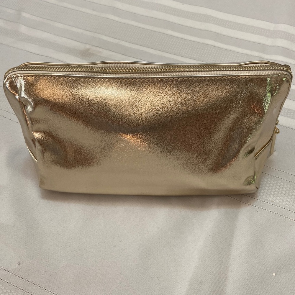 LANCÔME Cosmetics Womens Gold Metallic Bag - New Unused